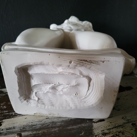 Vintage Plaster Bust of Child with Hands on Face, Vintage Female Bust *HEAVY - Picture 7 of 8